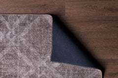Geometric Area Rug - Washable Non Slip Brown Cotton Area Rug | Soft Dust Resistant Carpet