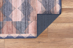 Geometric Cotton Rug – Washable Non Slip Area Carpet | Soft Microfiber, Thick Plush