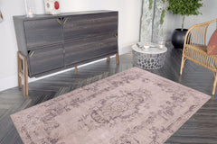 Digital Print Area Rug - Lorient Beige Medallion Washable Non Slip Cotton Carpet