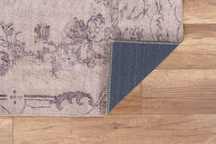 Digital Print Area Rug - Lorient Beige Medallion Washable Non Slip Cotton Carpet