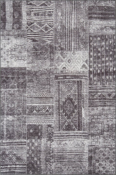 Patchwork Area Rug – Washable Non Slip Cotton Microfiber Carpet for Living Room