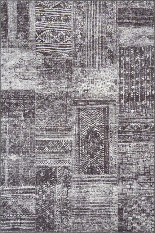 Patchwork Area Rug – Washable Non Slip Cotton Microfiber Carpet for Living Room