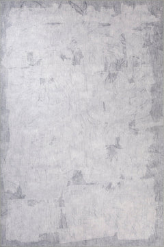 Modern Cotton Area Rug – Washable Non Slip Soft Microfiber Grey Carpet for Living Room