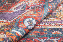 Patchwork Area Rug – Washable Non Slip Cotton Carpet for Living Room & Kitchen