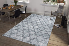 Geometric Area Rug – Washable Non Slip Cotton Area Carpet with Modern Design
