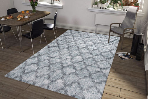 Geometric Area Rug – Washable Non Slip Cotton Area Carpet with Modern Design