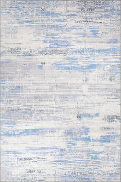 Modern Cotton Area Rug – Washable Non Slip Blue Soft Microfiber Carpet for Living Room