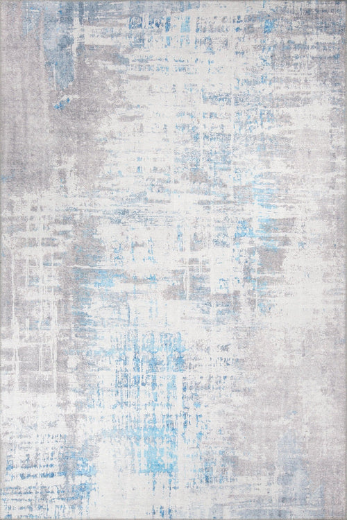 Modern Cotton Area Rug - Grey Soft Microfiber Washable Non Slip Carpet