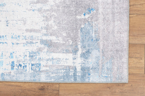 Modern Cotton Area Rug - Grey Soft Microfiber Washable Non Slip Carpet