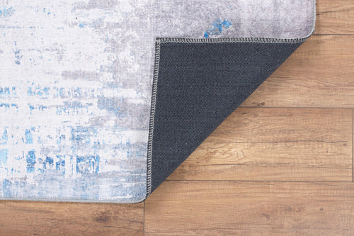 Modern Cotton Area Rug - Grey Soft Microfiber Washable Non Slip Carpet