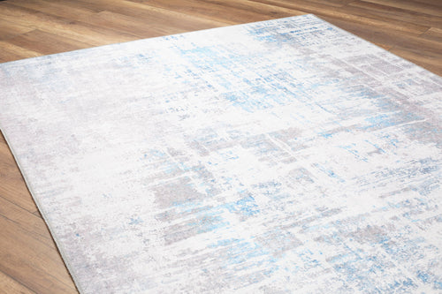 Modern Cotton Area Rug - Grey Soft Microfiber Washable Non Slip Carpet