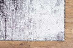 Modern Cotton Area Rug – Washable Non Slip Grey Soft Microfiber Carpet