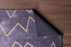 Geometric Area Rug - Washable Non Slip Cotton Area Rug with Soft Microfiber