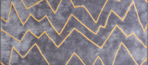 Geometric Area Rug - Washable Non Slip Cotton Area Rug with Soft Microfiber