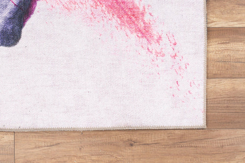 Modern Cotton Area Rug – Purple Washable Non Slip Soft Microfiber Carpet