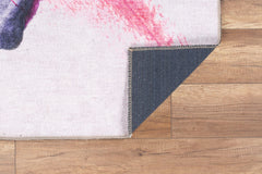 Modern Cotton Area Rug – Purple Washable Non Slip Soft Microfiber Carpet