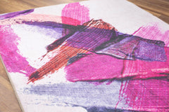 Modern Cotton Area Rug – Purple Washable Non Slip Soft Microfiber Carpet