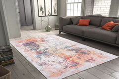 Modern Cotton Area Rug – Washable Non Slip Heavy Thick Polyester Woven Rug
