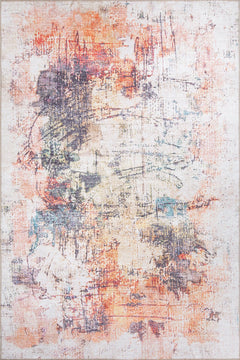 Modern Cotton Area Rug – Washable Non Slip Heavy Thick Polyester Woven Rug