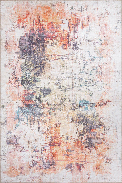 Modern Cotton Area Rug – Washable Non Slip Heavy Thick Polyester Woven Rug