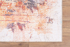 Modern Cotton Area Rug – Washable Non Slip Heavy Thick Polyester Woven Rug