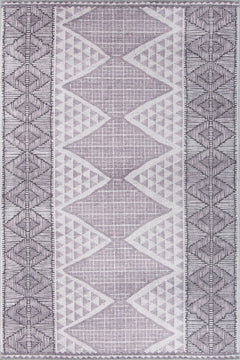 Geometric Area Rug – Washable Non Slip Cotton Carpet | Soft Microfiber, Dust Resistant