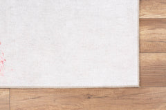 Modern Cotton Area Rug - Washable Non Slip White Soft Microfiber Floor Mat