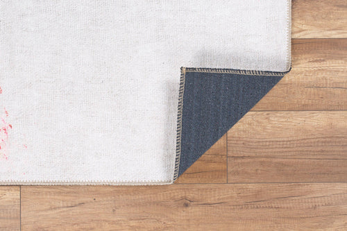 Modern Cotton Area Rug - Washable Non Slip White Soft Microfiber Floor Mat