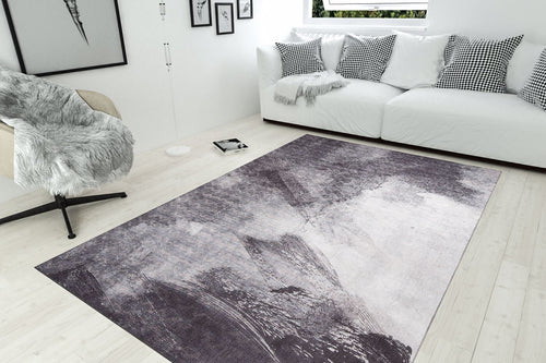 Modern Area Rug – Washable Non Slip Cotton Area Rug with Soft Microfiber Carpet