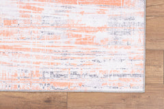 Modern Cotton Area Rug - Washable Non Slip Orange Soft Microfiber Carpet