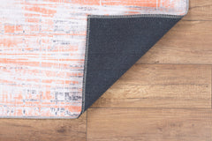 Modern Cotton Area Rug - Washable Non Slip Orange Soft Microfiber Carpet