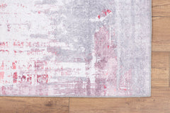 Modern Cotton Area Rug - Washable Non Slip Grey Soft Microfiber Rug for Living Room