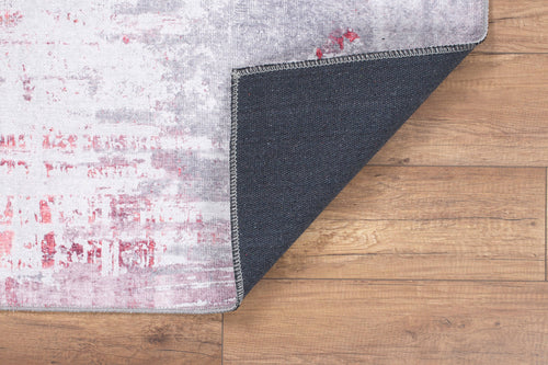 Modern Cotton Area Rug - Washable Non Slip Grey Soft Microfiber Rug for Living Room