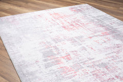 Modern Cotton Area Rug - Washable Non Slip Grey Soft Microfiber Rug for Living Room