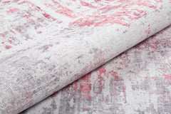 Modern Cotton Area Rug - Washable Non Slip Grey Soft Microfiber Rug for Living Room