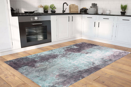 Modern Cotton Area Rug – Washable Non Slip Green Soft Microfiber Carpet for Living Room