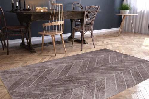 Geometric Area Rug – Washable Non Slip Cotton Area Rug with Soft Microfiber