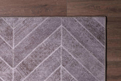 Geometric Area Rug – Washable Non Slip Cotton Area Rug with Soft Microfiber