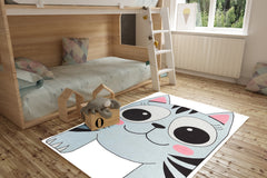 Kids Digital Print Rug - Washable Non Slip Polyester Microfiber Carpet for Children's Area
