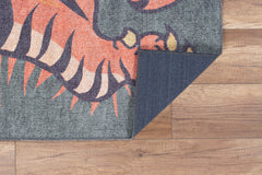 Digital Print Area Rug - Washable Non Slip Cotton Animal Print Rug for Living Room