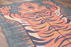 Digital Print Area Rug - Washable Non Slip Cotton Animal Print Rug for Living Room