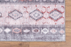 Digital Print Area Rug – Grey Ethnic Cotton Soft Microfiber Carpet