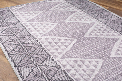 Geometric Area Rug – Washable Non Slip Cotton Carpet | Soft Microfiber, Dust Resistant