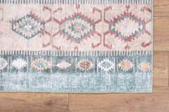 Digital Print Area Rug – Ethnic Cotton Green Soft Microfiber Rug with Non Slip Backing