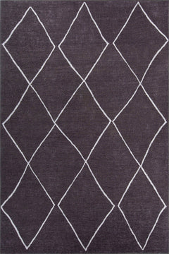 Purple Geometric Area Rug – Washable Non Slip Cotton Area Carpet for Living Room