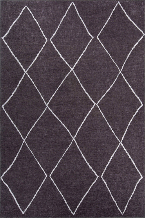 Purple Geometric Area Rug – Washable Non Slip Cotton Area Carpet for Living Room
