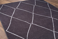 Purple Geometric Area Rug – Washable Non Slip Cotton Area Carpet for Living Room