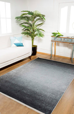 Grey Striped Area Rug – Digital Print Rug | Non Slip, Antibacterial Carpet