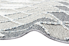Grey Geometric Jute Rug – Machine Made Area Rug | Dust Free, Soft Texture