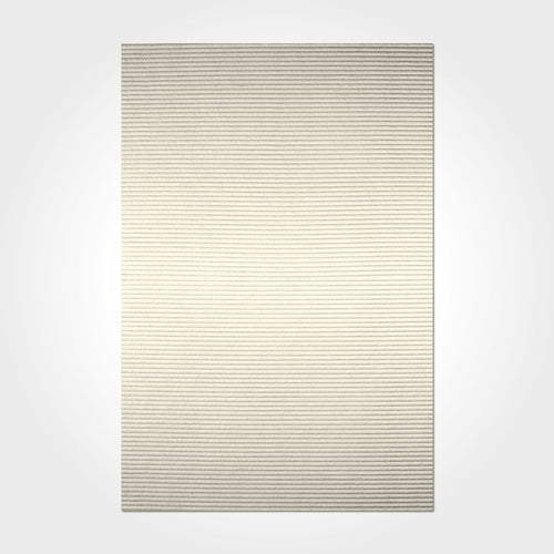 Cream Striped Area Rug – Washable Non Slip Chenille Cotton Carpet for Living Room